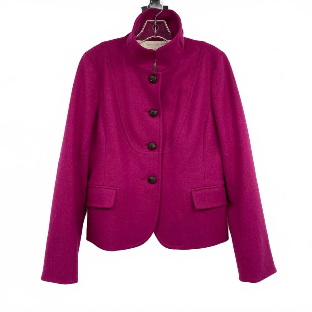 J. Crew Pink Wool Blend Button Up Coat | Women’s Regular Size 10